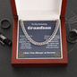 Thoughtful and Unique Gifts for Your Grandson from Grandma Cuban Chain With Message Card And Gift Box, Grandson Gifts From Grandma, Grandson Birthday, Christmas Gifts From Grandmother Present For Grandson From Grandparents