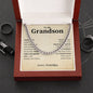 Grandson Wedding Gift, Gift From Grandfather To Grandson, Stand Tall Even If You Fall Crafted Cross Necklace Gift For Grandson From Grandpa, Christmas Gift Idea for Grandson From Grandmother or Grandparents