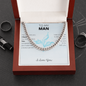 To My Man Cuban Chain Necklace, Husband Necklace from Wife, Necklace for Boyfriend, Mens Cuban Chain Necklace for Fiance, Men Necklaces for Him, Gifts for Men, Birthday Gifts for Boyfriend Husband, Fathers Day Gifts for Him Dad Son Grandpa Step Dad Uncle
