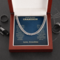 To My Grandson Necklace, Necklace For Son Grandson, Necklaces Gifts For Men, To My Grandson Necklace From Grandmother For Christmas Birthday Graduation, Grandson Cuban Chain Necklace Gifts