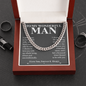 To My Wonderful Man, I Choose You, I Love You Forever & Always, Gift for Husband, Cuban Link Chain Necklace, Gifts For Men, Men Necklace Jewelry For Birthday Christmas Valentines Day, Gifts For Him