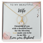 Personalized To Wife Keepsake - Handmade Necklace for wife - Romantic message card for soulmate - Customize Couple Necklace  - Wife Gift - Wife Necklace - Soulmate Gift - Soumate Necklace