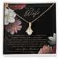 To My Wife Wedding Anniversary Gift - To My Queen - To My Wife Necklace With Message Card - Anniversary Gift For Wife - To My Wife Necklace Anniversary Gift For Wife