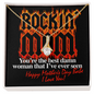 Rockin' Mom You're the Best Damn Woman That I've Ever Seen - Happy Mother's Day - to My Wife Necklace- Valentines Day Gifts for Wife - Couple Necklace Set - Friendship Necklaces- Customize Couple Necklace