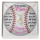 To The Best Baseball Mom Happy Mother's Day Necklace Gifts Ideas for Mom Mommy Mama from Daughter or Son, Motivational Card Jewelry for Her