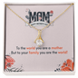 Mom To Your Family You're The World Pea Pod Necklace - Mother  Necklace Set - Friendship Necklaces - Customize Mothers day  Necklace ,Mothers  day gift - Necklace for mom