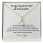 To My Smokin' Hot Soulmate - I love you Necklace -Romantic Wife Gift - Soulmate Gift from Husband - To My Wife Necklace Anniversary Gift For Wife - Birthday Gift for Wife