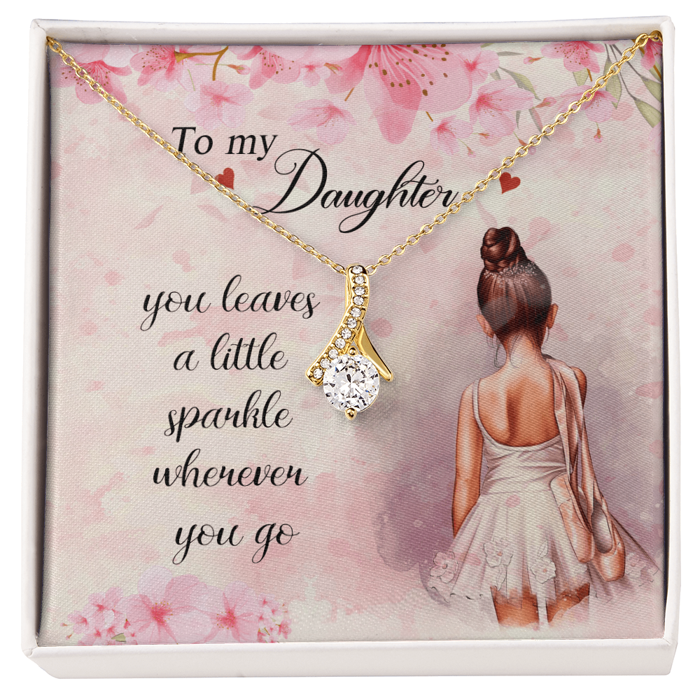 To My Daughter Necklace From Dad With Heartfelt Message & Elegant Box, Gifts For Daughter From Mom, Beautiful Jewelry Gift From Love Daddy Mommy On Graduation, Birthday 2026, Wedding, Valentine's Day