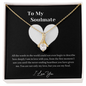 To My Wife Necklace With Message Card - Wife Gift From Husband Future Husband - Couple Necklace Set - Friendship Necklaces - Customize Couple Necklace - to My Soulmate Necklace for Women