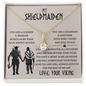 My Shieldmaiden Love Knot Necklace From Beloved Viking - Gift For My Wife -  Romantic Wife Gift - White Gold Name Necklace - Gold Woman Name Jewelry - Personalized Anniversary Gift for Wife