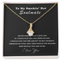 To My Wife Necklace With Message Card - My Soulmate, I Love You - Necklace - Gift for Soulmate - Necklace for Wifey - Handmade Design for Wifey - Romantic Gift for Soulmate