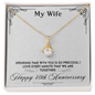 Anniversary Gift for Wife From Husband, Wife Gift, Wife Necklace - My Wife Every Minute 40th Anniversary Peas Pod Necklace - Best Gift for Anniversary - Precious Gift Wifey - Diamond Necklace for Soulmate