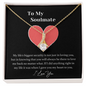 My Soulmate - I Love You - Necklace - Personalized Anniversary Gift for Wife - Gift for soulmate - Customize Couple Necklace - Friendship Necklaces - To My Soulmate Necklace For Women - Love Pendant Necklace