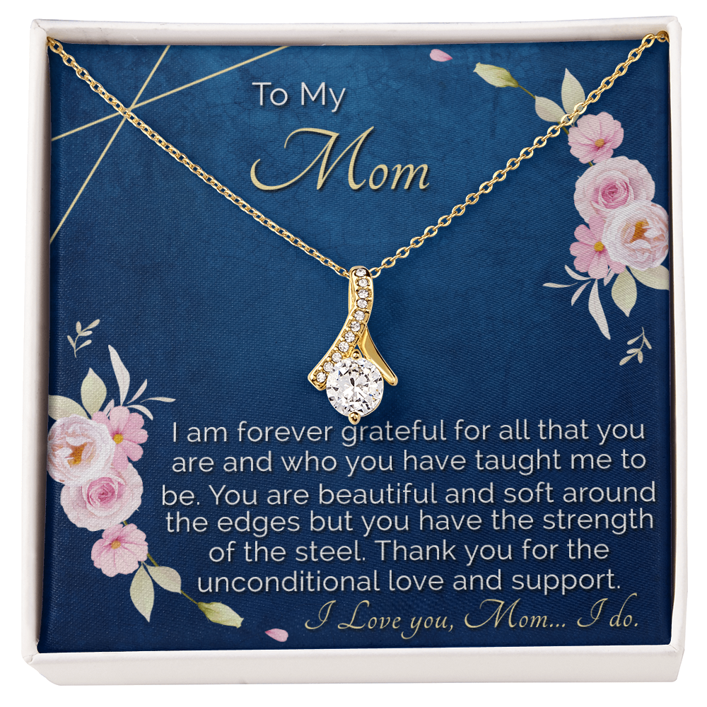 To My Mom Alluring Beauty Necklace Gift for Her Mother, Motivational Card Jewelry for Mommy, Mothers Day Gift Ideas 2026