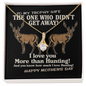 I Love You More Than Hunting - To My Trophy Wife - White Gold Name Necklace - To My Wife Necklace - Valentines Day Gifts For Wife - Hunting Neckless for wifey - Romantic Neckless gift for soulmate