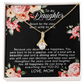 To My Daughter Necklace From Mom With Heartfelt Message & Elegant Box, Gifts For Daughter From Mama, Beautiful Jewelry Gift From Love Mommy On Graduation, Birthday 2026, Wedding, Valentine's Day