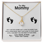 Personalised Baby Bump - To My Mum/Mummy Necklace - Mother's day Gift - Gift for mom With Message card - Gift from Tummy