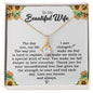 Gift For Wife - Unconditional Love - Love Knot - To My Wife Necklace From Husband - To My Soulmate Necklace For Women - Diamond colour Neckless for Beloved wife, Pretty Neckless Gift for wifey,