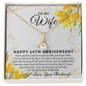14 Year Wedding Anniversary Gift For Wife, 14th Anniversary Gift For Her, 14 Year Anniversary Gift Ideas, 14th Anniversary Gifts, To My Wife Necklace From Husband, To My Soulmate Necklace For Women