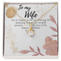 Gift for Wife Birthday - To My Wife Necklace - Happy Birthday My Love - Valentines Day Gifts For Wife -  Wife Birthday Gift -  Anniversary Gift For Wife from Husband -  Wife Gift -  Wife Necklace