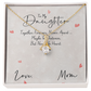 To My Daughter Meaningful Message Card Jewelry Box, Gift for Daughter's Birthday Graduation, Thoughtful for Her from Mom, 2026 Birthday Alluring Beauty Necklace