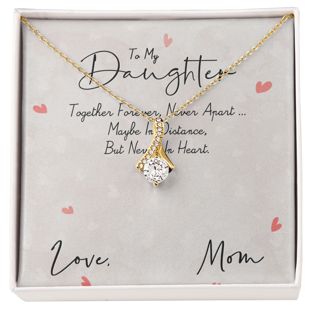 To My Daughter Meaningful Message Card Jewelry Box, Gift for Daughter's Birthday Graduation, Thoughtful for Her from Mom, 2026 Birthday Alluring Beauty Necklace