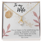 To My Wife Necklace - Gift for Wife Birthday - Happy Birthday My Love - Handmade  jewelry for wife - Diamond  Necklace  for soulmater