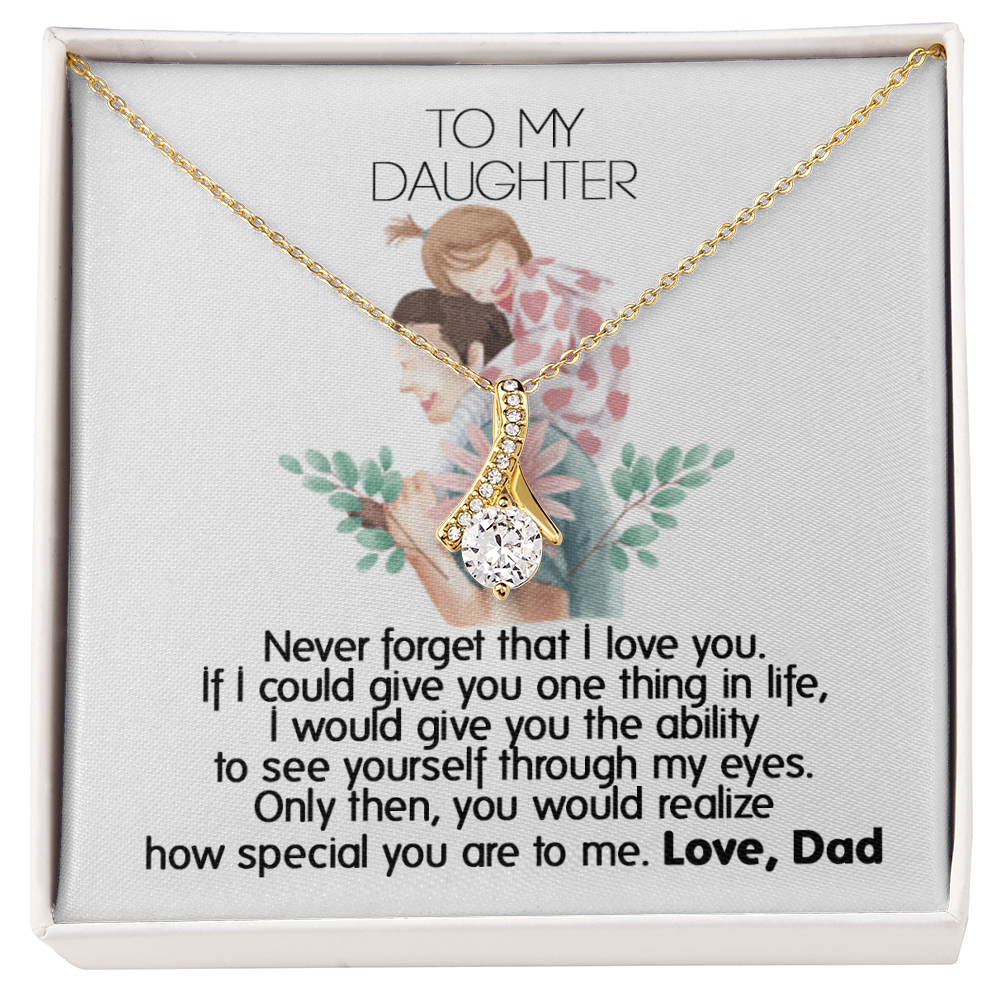 To My Daughter Necklace From Dad With Heartfelt Message & Elegant Box Gifts From Daddy Papa, Father Daughter Beautiful Jewelry Gift On Graduation or Birthday 2026