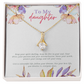 To My Daughter Necklace From Dad With Heartfelt Message & Elegant Box, Gifts For Daughter From Mom, Beautiful Jewelry Gift From Love Daddy Mommy On Graduation, Birthday 2026, Wedding, Valentine's Day