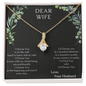 Dear Wife A special necklace to warm her heart - Love Your Husband, White Gold Name Necklace, Love Pendant Necklace, To My Soulmate Necklace For Women, Anniversary Gift For Wife, Valentine's day gift
