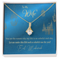 To My Wife Necklace - BEAUTIFUL EID GIFT FOR WIFE - LOVE KNOT - To My Wife Necklace From Husband - To My Soulmate Necklace For Women- Necklace For Wife From Husband - Gift for Eid Mubarak