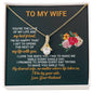 To My Wife Love Your Husband Necklace - Gift For My Wife - Romantic Wife Gift - Wife Birthday Surprise - To My Wife Necklace - Husband Gift For Wife - Couple Necklace Set -Best Birthday Gift for her