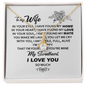 To My Wife - Heart Pendant Necklace - To My Wife Necklace With Message Card - Anniversary Gift For Wife - To My Wife Necklace - Husband Gift For Wife - Engagement Gift - Gift For Women - Birthday Gift