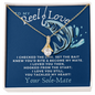 To My Reel Love Necklace - Your Solemate - Fishing Fisherman Necklace - To My Beautiful Wife Necklace Boxed Jewellery - Handmade Jewelry for wife