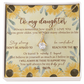 To My Daughter Meaningful Message Card Jewelry Box, Gift for Daughter's Birthday Graduation, Thoughtful for Her from Mom, 2026 Birthday Alluring Beauty Necklace