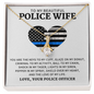 To My Police Wife - Keys To My Cuff - Alluring Beauty Necklace - Best police wife Gift - wife Necklace  - Love Knot Necklace for My Police Wife