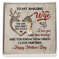To My Amazing Wife Necklace I Love You - Happy Mother's Day Necklace - Necklace for Wife From Husband - Couple Necklace Set - Friendship Necklaces - Best Gift for Her - Necklace Gift for So Called Love