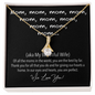 Mom Cute Memorable Mother's Day Gift - We Love You - Personalized Anniversary Gift for Wife -  Valentines Day Gift - Necklace with love message for wife  -  Gift For Her, Personalizes Jewelry -  Handmade