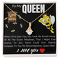 To My Queen bee - To My Queen soulmate - Forever Love Necklace Birthday Gift For Wife - To My Wife Necklace Anniversary Gift For Wife - Gift For Wife - Necklace For Wife - I  love you