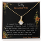 Valentines Day Gifts For Wife, Gift For My Wife, Romantic Wife Gift, Wife Birthday Surprise, Wife Birthday Gift, Wife Necklace, To My Wife Necklace From Husband, Diamond coloure Neckless for Beautiful soulmate