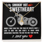To My SMOKIN' HOT SWEETHEART I Love You - Biker - To My Wife Necklace - Valentines Day Gifts For Wife - To My Wife Necklace From Husband - To My Soulmate Necklace For Women