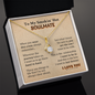 Gift For Your Soulmate - Hand In Hand - Love Knot - To My Smokin' Hot Soulmate - To My Wife Necklace With Message Card -  wife gift from husband future husband - Gift For My Wife -  Romantic Wife Gift