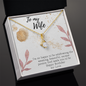 To My Wife Necklace - Gift for Wife Birthday - Happy Birthday My Love - Handmade  jewelry for wife - Diamond  Necklace  for soulmater