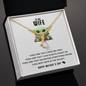To My Wife - Yoda Best Wife In the Galaxy  Best Gift for wife - Best Wife Gift - Engagement Gift - Anniversary Jewelry for Her - Romantic message card for her