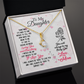 To My Daughter Alluring Beauty Necklace, Birthday Christmas Gift for Daughter, Meaningful Jewelry From Mom Parents