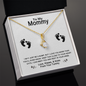 Personalised Baby Bump - To My Mum/Mummy Necklace - Mother's day Gift - Gift for mom With Message card - Gift from Tummy