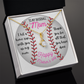 To The Best Baseball Mom Happy Mother's Day Necklace Gifts Ideas for Mom Mommy Mama from Daughter or Son, Motivational Card Jewelry for Her