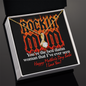 Rockin' Mom You're the Best Damn Woman That I've Ever Seen - Happy Mother's Day - to My Wife Necklace- Valentines Day Gifts for Wife - Couple Necklace Set - Friendship Necklaces- Customize Couple Necklace