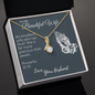 White Gold Name Necklace, 14K Solid Gold Name Pendant, Gold Woman Name Jewelry, For My Beautiful Wife Love Your Husband, Necless for your beloved wife, Neckless Gift for your wife,