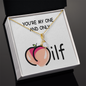 To My Wife Necklace- Valentines Day Gifts for Wife - Special Love Knot Necklace From Husband - Gift for Wife You're My One and Only - to My Wife Necklace From Husband - White Gold Pendant